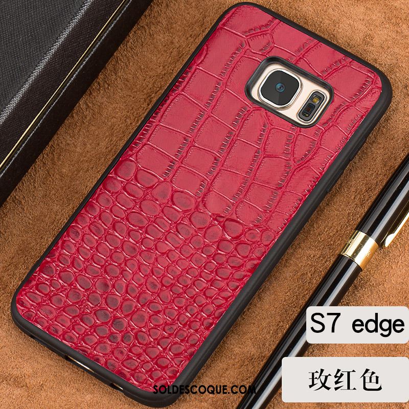 Coque Samsung Galaxy S7 Edge Très Mince Refroidissement Étui En Cuir Nouveau Étoile En Ligne