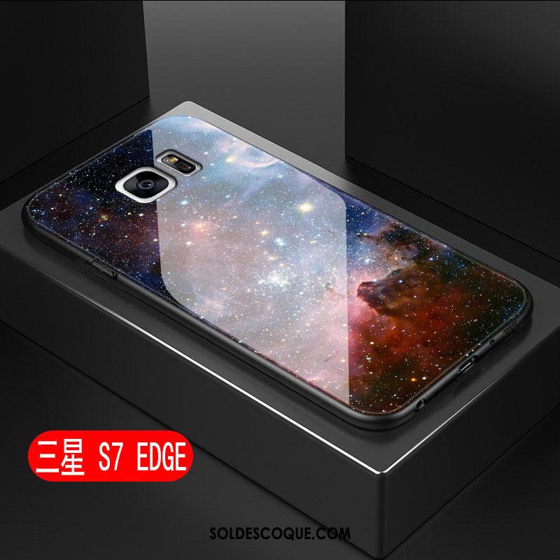 Coque Samsung Galaxy S7 Edge Téléphone Portable Protection Étoile Ciel Étoilé Verre En Ligne