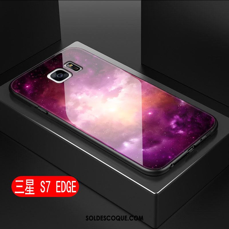 Coque Samsung Galaxy S7 Edge Téléphone Portable Protection Étoile Ciel Étoilé Verre En Ligne