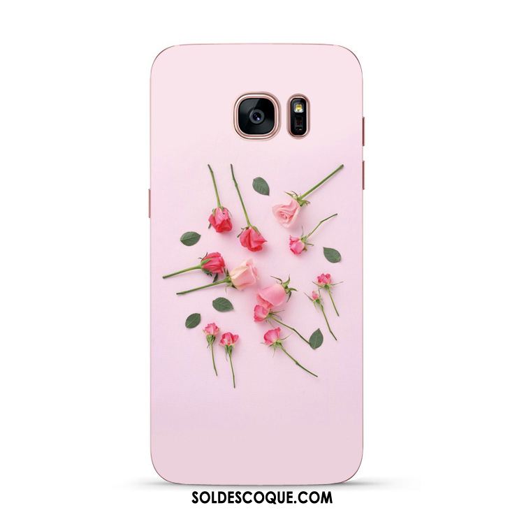 Coque Samsung Galaxy S7 Edge Vent Téléphone Portable Petite Marguerite Fleur Rose En Vente