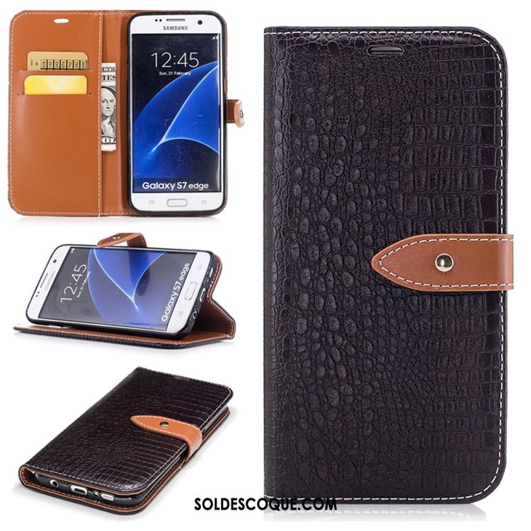 Coque Samsung Galaxy S7 Edge Étoile Carte Portefeuille Protection Incassable Soldes