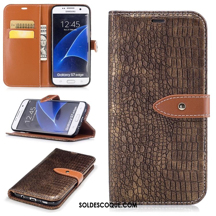 Coque Samsung Galaxy S7 Edge Étoile Carte Portefeuille Protection Incassable Soldes