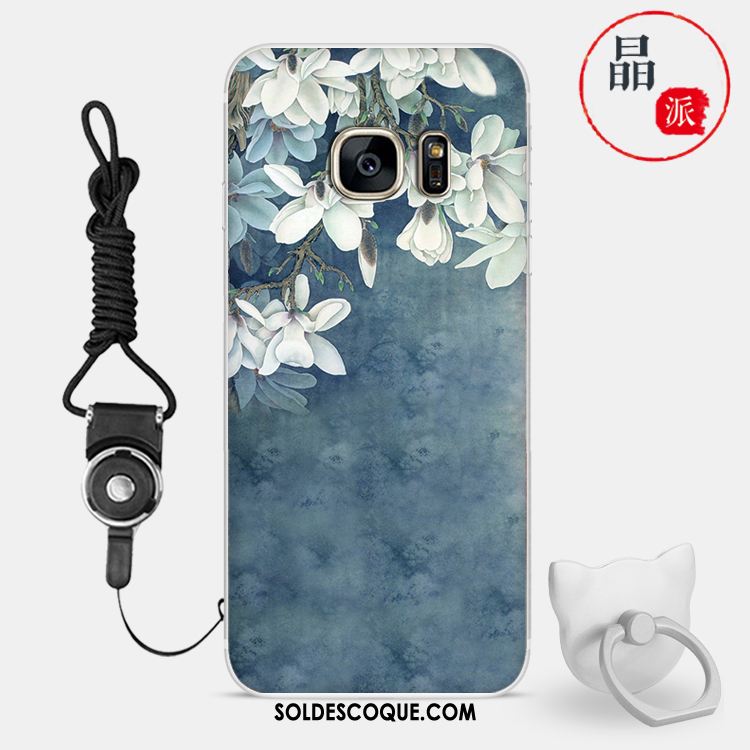 Coque Samsung Galaxy S7 Fleurs Incassable Étoile Silicone Fluide Doux En Vente