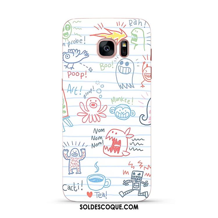 Coque Samsung Galaxy S7 Graffiti Téléphone Portable Créatif Fluide Doux Étoile Housse Pas Cher