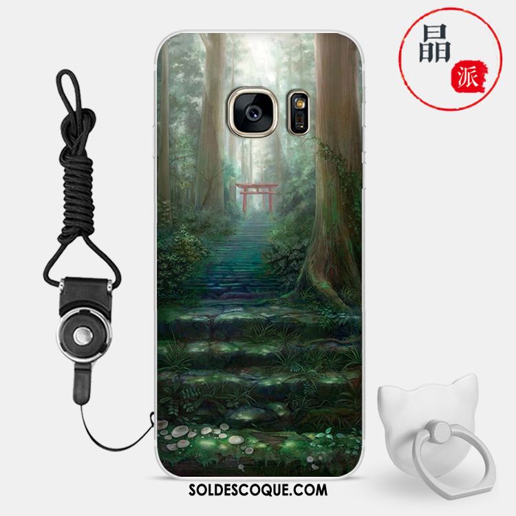 Coque Samsung Galaxy S7 Incassable Tout Compris Délavé En Daim Étoile Téléphone Portable Soldes