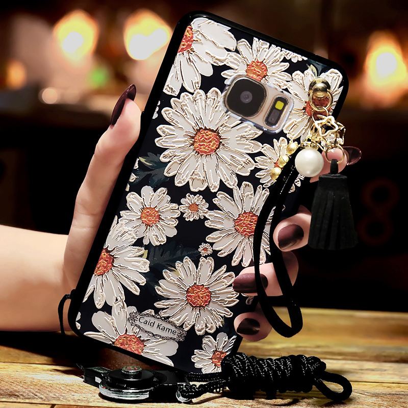 Coque Samsung Galaxy S7 Incassable Téléphone Portable Ornements Suspendus Noir Étoile Pas Cher