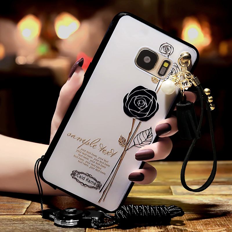 Coque Samsung Galaxy S7 Incassable Téléphone Portable Ornements Suspendus Noir Étoile Pas Cher