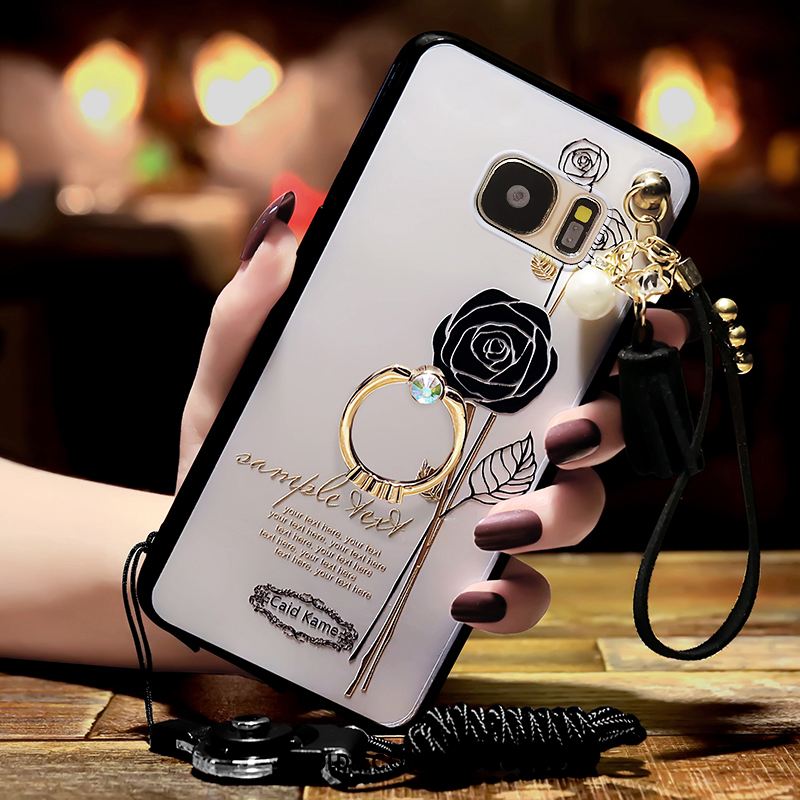 Coque Samsung Galaxy S7 Incassable Téléphone Portable Ornements Suspendus Noir Étoile Pas Cher