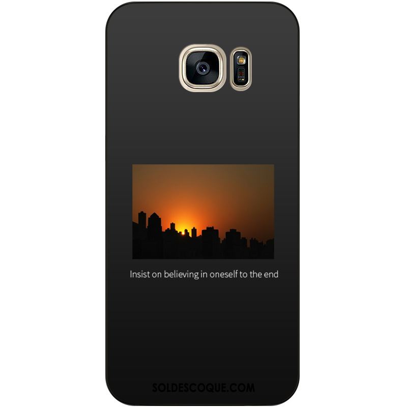 Coque Samsung Galaxy S7 Noir Créatif Téléphone Portable Incassable Étoile Housse Soldes