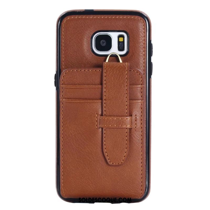 Coque Samsung Galaxy S7 Ornements Suspendus Étoile Carte Étui En Cuir Rouge En Vente