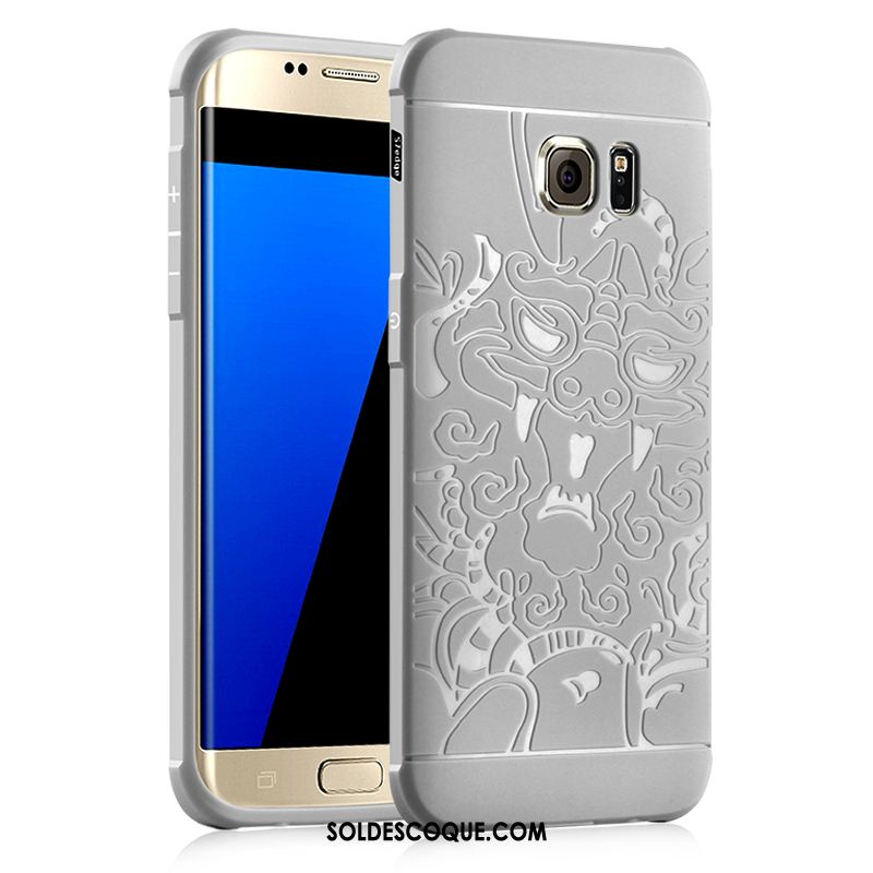 Coque Samsung Galaxy S7 Personnalité Protection Étoile Silicone Délavé En Daim En Ligne