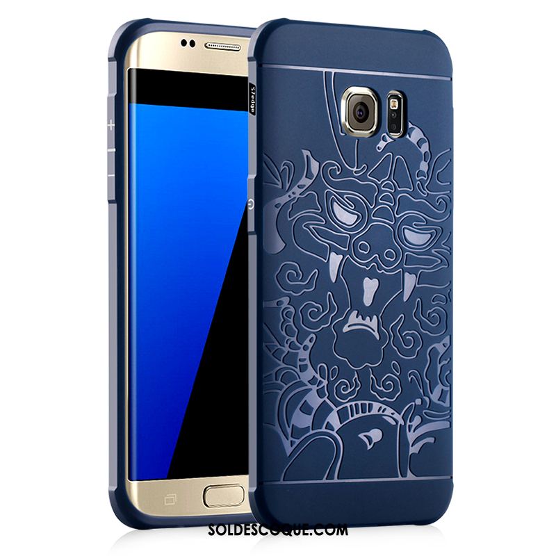 Coque Samsung Galaxy S7 Personnalité Protection Étoile Silicone Délavé En Daim En Ligne