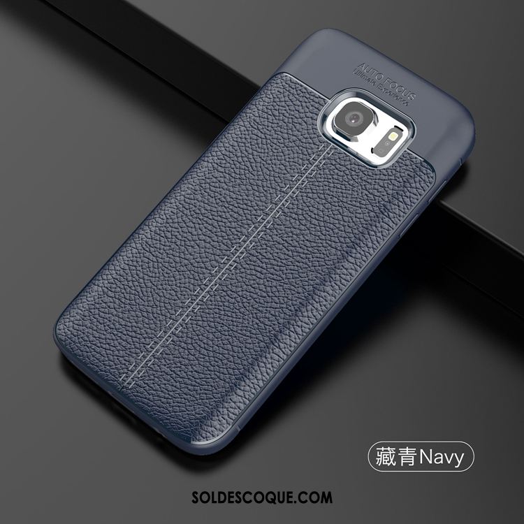 Coque Samsung Galaxy S7 Protection Étoile Bleu Fluide Doux Étui En Ligne