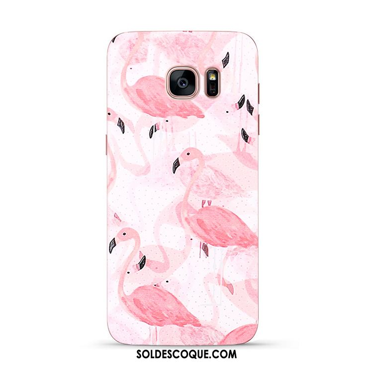 Coque Samsung Galaxy S7 Rose Fluide Doux Oiseau Créatif Étoile En Vente