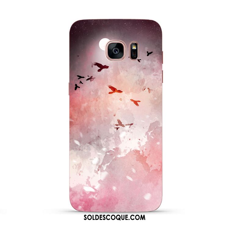 Coque Samsung Galaxy S7 Sakura Beau Oiseau Étoile Téléphone Portable En Ligne