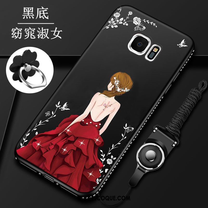 Coque Samsung Galaxy S7 Silicone Étoile Rouge Étui Téléphone Portable Pas Cher