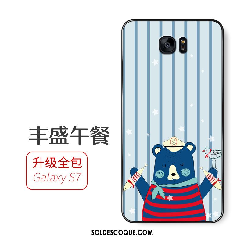 Coque Samsung Galaxy S7 Tout Compris Étoile Coque En Silicone Téléphone Portable Noir Housse En Ligne
