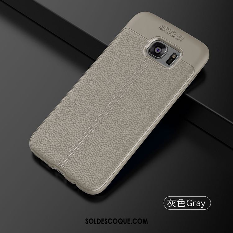 Coque Samsung Galaxy S7 Téléphone Portable Délavé En Daim Rouge Étoile Étui En Ligne