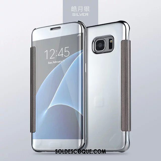 Coque Samsung Galaxy S7 Étoile Personnalité Clamshell Étui Miroir Pas Cher