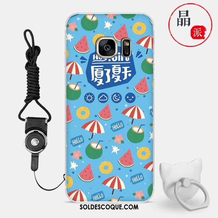 Coque Samsung Galaxy S7 Étoile Tendance Multicolore Créatif Silicone Housse Pas Cher