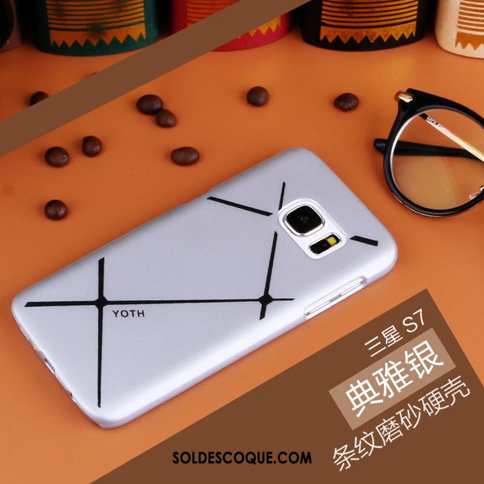 Coque Samsung Galaxy S7 Étui Téléphone Portable Difficile Étoile Simple Soldes