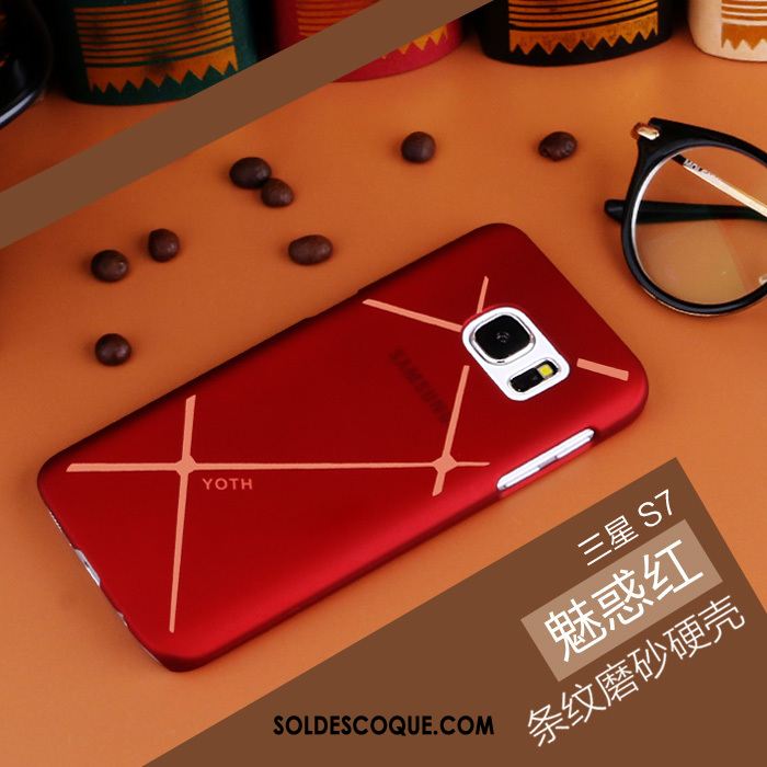 Coque Samsung Galaxy S7 Étui Téléphone Portable Difficile Étoile Simple Soldes