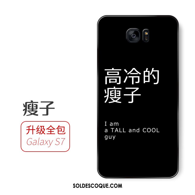Coque Samsung Galaxy S7 Étui Téléphone Portable Fluide Doux Étoile Noir France