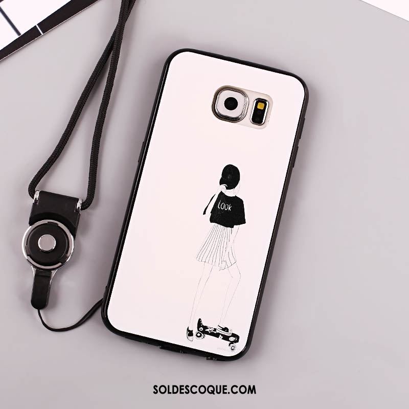 Coque Samsung Galaxy S7 Étui Téléphone Portable Noir Fluide Doux Protection Pas Cher