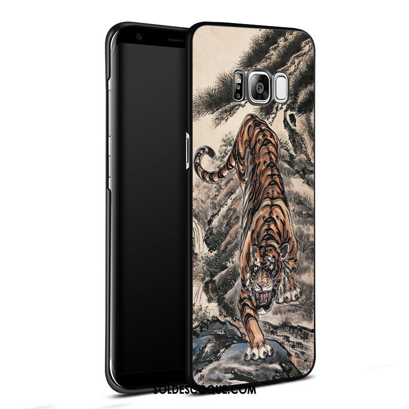 Coque Samsung Galaxy S8+ Bleu Gaufrage Protection Dimensionnel Étui En Ligne