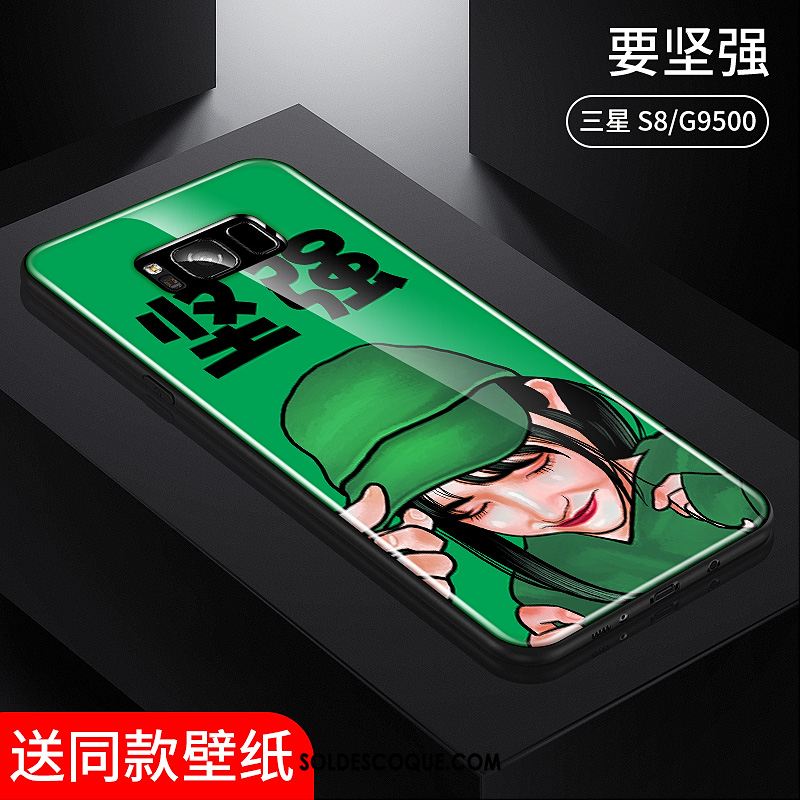 Coque Samsung Galaxy S8 Charmant Protection Dessin Animé Étui Verre Soldes