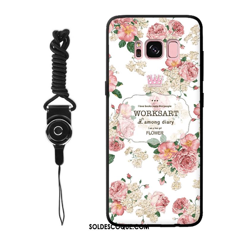 Coque Samsung Galaxy S8 Créatif Fluide Doux Silicone Fleurs Téléphone Portable Pas Cher