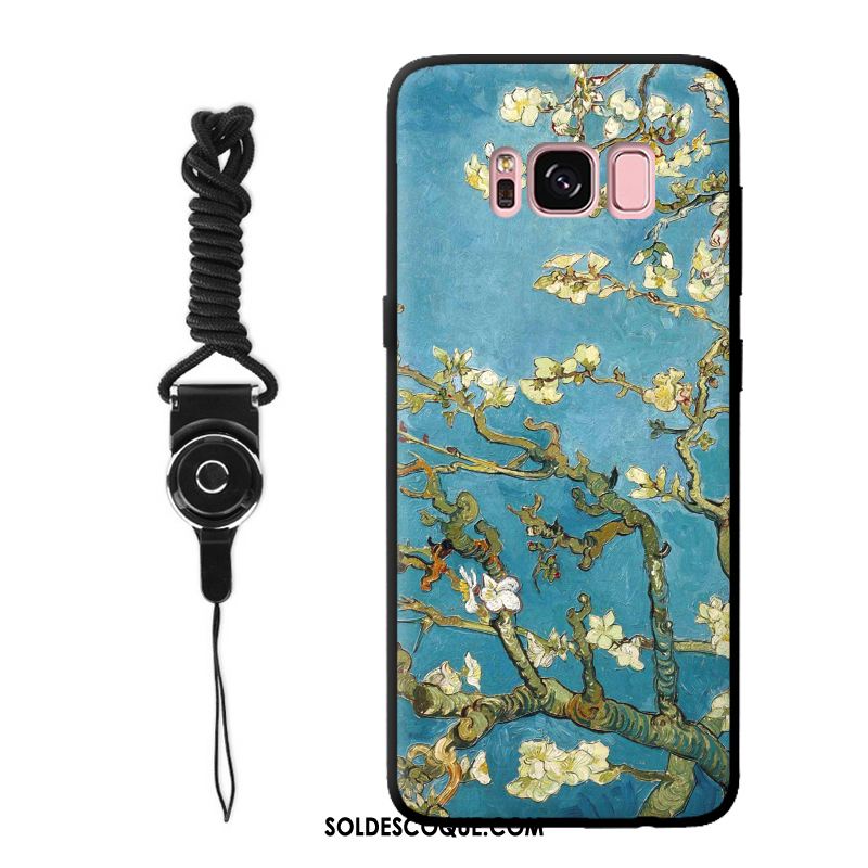 Coque Samsung Galaxy S8 Créatif Fluide Doux Silicone Fleurs Téléphone Portable Pas Cher