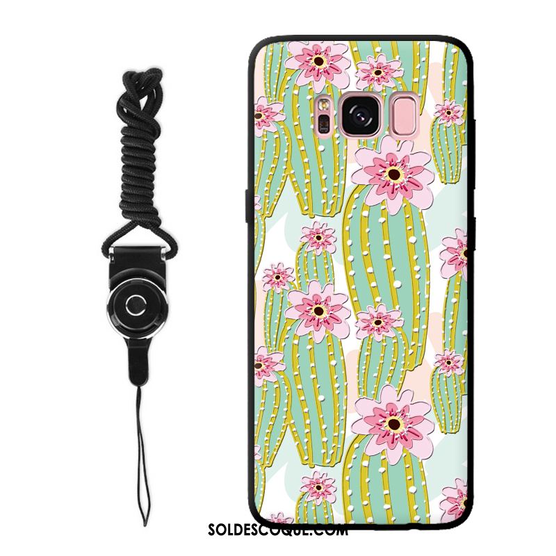 Coque Samsung Galaxy S8 Créatif Fluide Doux Silicone Fleurs Téléphone Portable Pas Cher