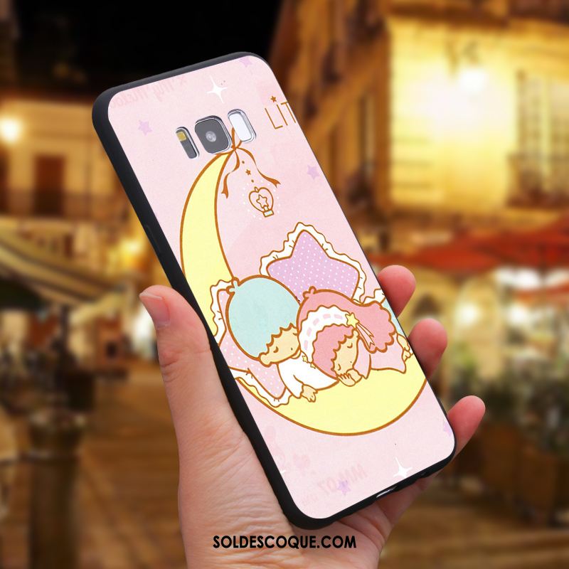 Coque Samsung Galaxy S8 Dessin Animé Étoile Téléphone Portable Rose Silicone Pas Cher