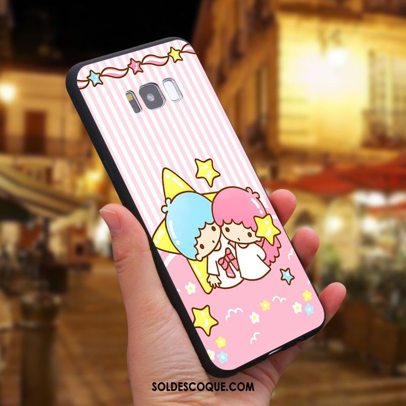 Coque Samsung Galaxy S8 Dessin Animé Étoile Téléphone Portable Rose Silicone Pas Cher