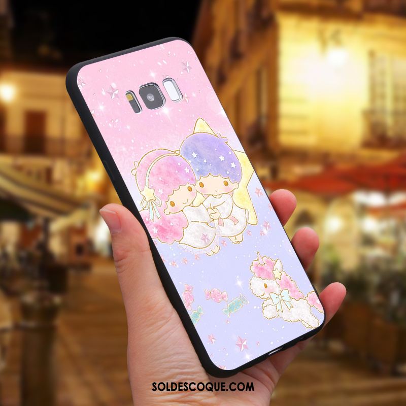 Coque Samsung Galaxy S8 Dessin Animé Étoile Téléphone Portable Rose Silicone Pas Cher