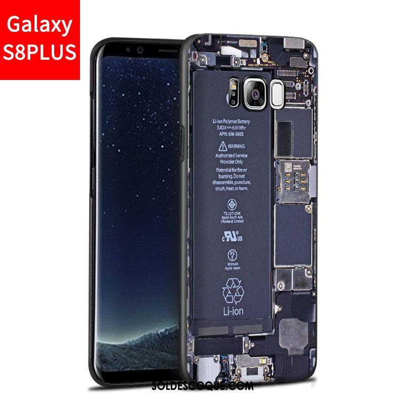 Coque Samsung Galaxy S8+ Délavé En Daim Bleu Téléphone Portable Incassable Étui France
