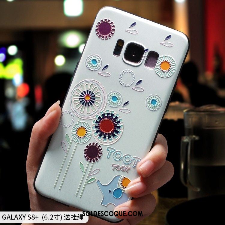 Coque Samsung Galaxy S8+ Délavé En Daim Silicone Protection Rose Étui Pas Cher