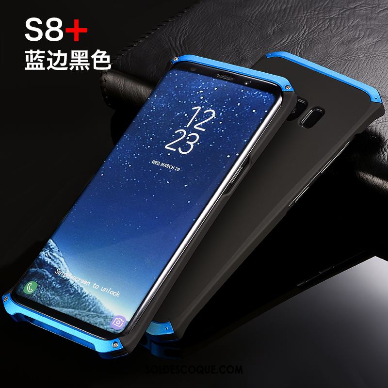 Coque Samsung Galaxy S8+ Délavé En Daim Tendance Étui Incassable Métal France