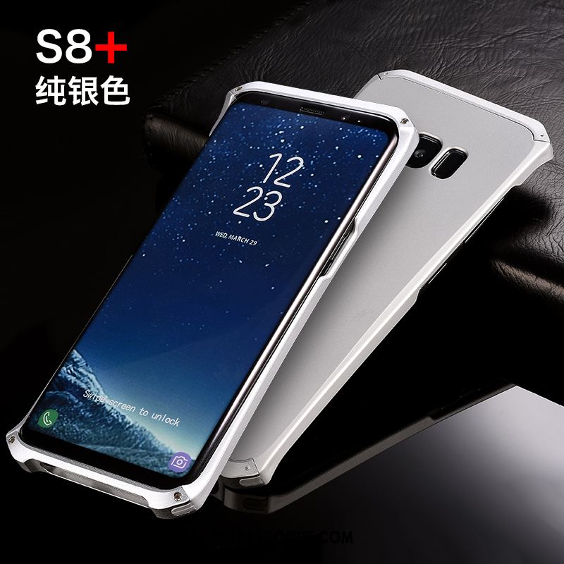 Coque Samsung Galaxy S8+ Délavé En Daim Tendance Étui Incassable Métal France