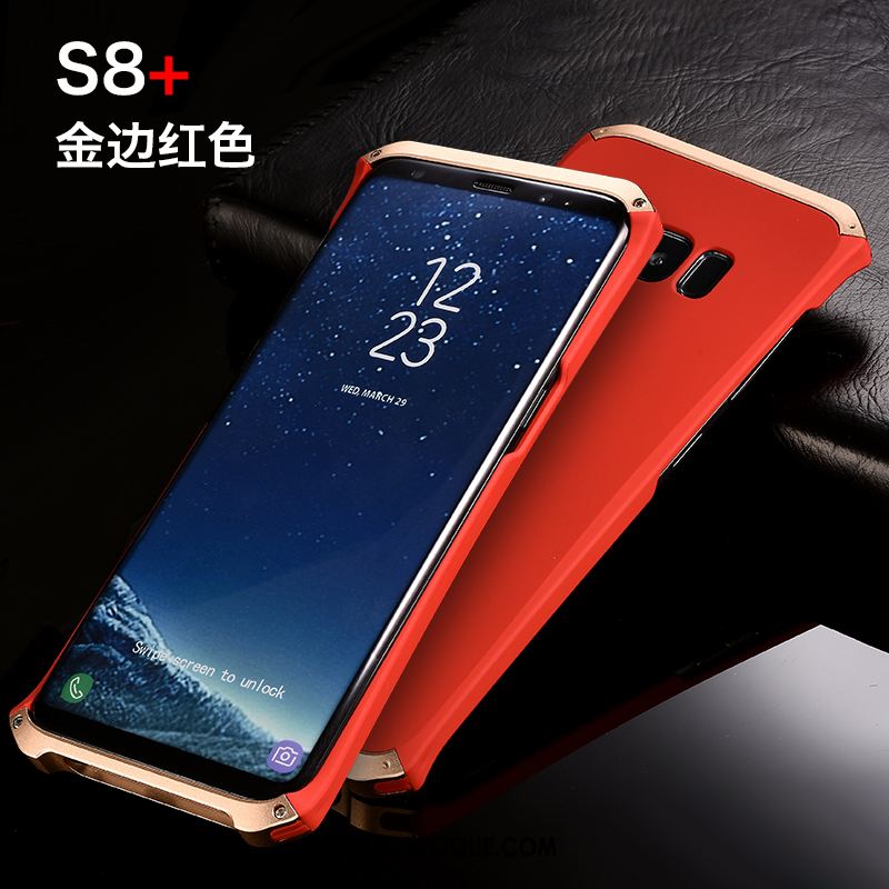 Coque Samsung Galaxy S8+ Délavé En Daim Tendance Étui Incassable Métal France