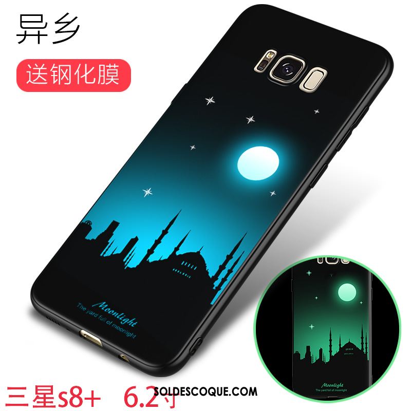 Coque Samsung Galaxy S8+ Fluide Doux Lumineuses Incassable Étoile Étui En Vente