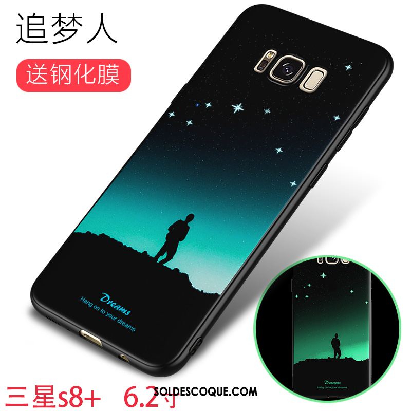 Coque Samsung Galaxy S8+ Fluide Doux Lumineuses Incassable Étoile Étui En Vente