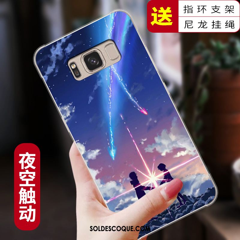 Coque Samsung Galaxy S8 Fluide Doux Téléphone Portable Violet Créatif Protection Pas Cher