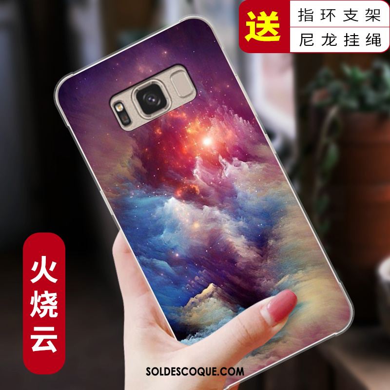 Coque Samsung Galaxy S8 Fluide Doux Téléphone Portable Violet Créatif Protection Pas Cher
