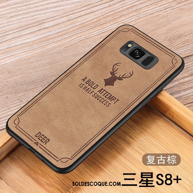 Coque Samsung Galaxy S8+ Incassable Silicone Téléphone Portable Tissu Étui Soldes
