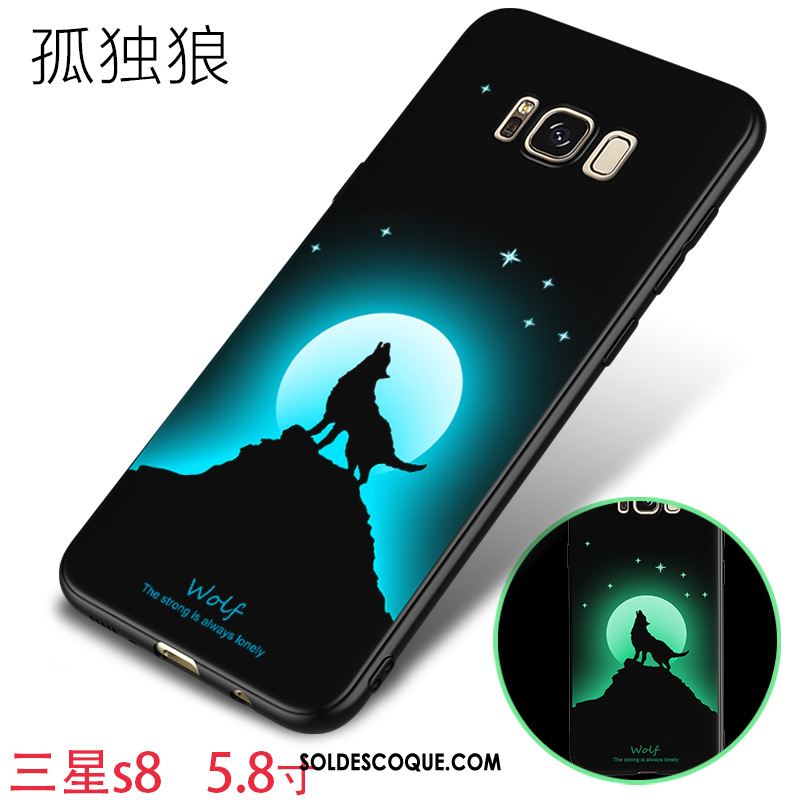 Coque Samsung Galaxy S8 Lumineuses Étui Fluide Doux Protection Délavé En Daim Pas Cher