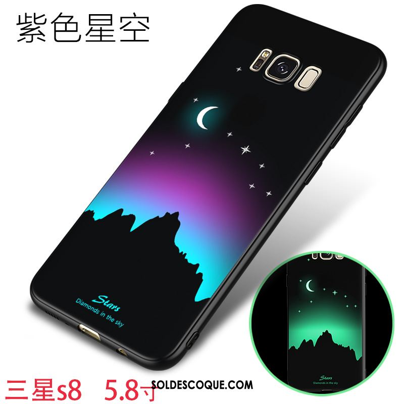 Coque Samsung Galaxy S8 Lumineuses Étui Fluide Doux Protection Délavé En Daim Pas Cher