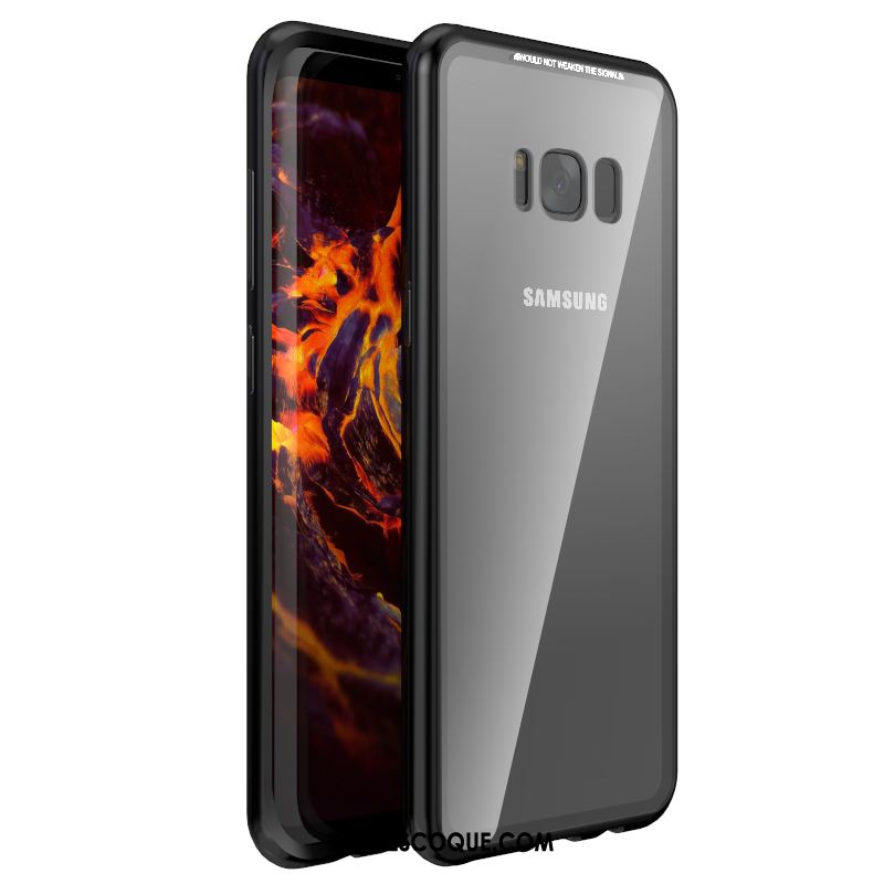 Coque Samsung Galaxy S8 Marque De Tendance Couvercle Arrière Magnétisme Téléphone Portable Métal Soldes