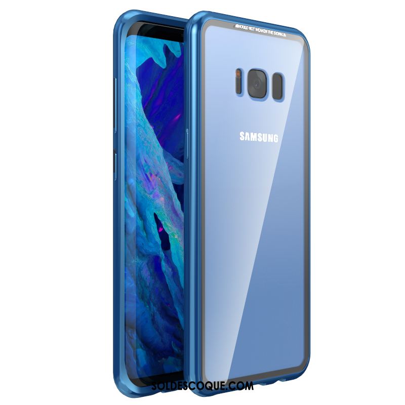 Coque Samsung Galaxy S8 Marque De Tendance Couvercle Arrière Magnétisme Téléphone Portable Métal Soldes